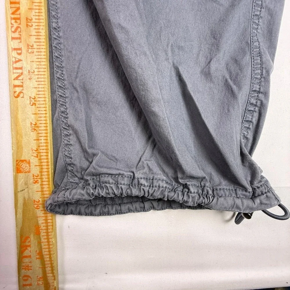 Abercrombie & Fitch Mens Grey Multi Pocket Cargo Pants Size Medium Cinch Ankle